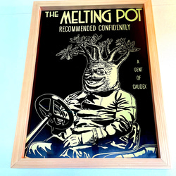 アートフレーム 壁掛け パブミラー ドクロ 鷲 鷹 タトゥーデザイン