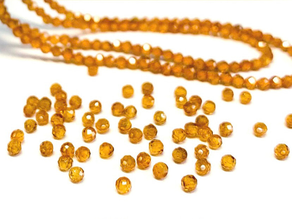 【天然石ラウンドカット】宝石質ヘソナイトAAA　2ｍｍ　10個　ハンドメイド素材 1枚目の画像