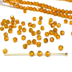 【天然石ラウンドカット】宝石質ヘソナイトAAA　2ｍｍ　10個　ハンドメイド素材 2枚目の画像