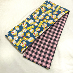 半幅帯☆クリスマス☆ハンドメイド☆綿 No.139］ 帯留め＆帯締め、半衿3点セット 和装小物 三分紐用