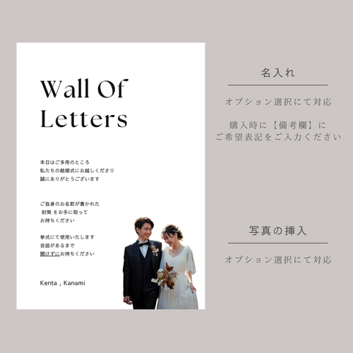 レターセレモニー スイッチングレター シール・説明書セット ｜ 結婚式