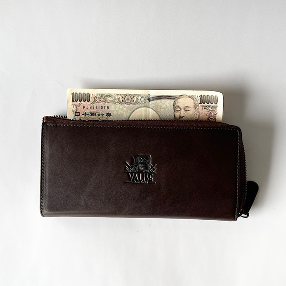 英国デザインValise L Purse チョコブラウン 4枚目の画像