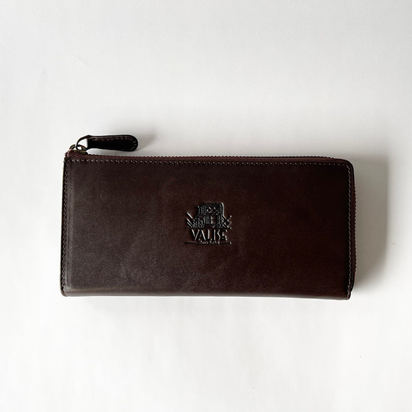 英国デザインValise L Purse チョコブラウン 1枚目の画像