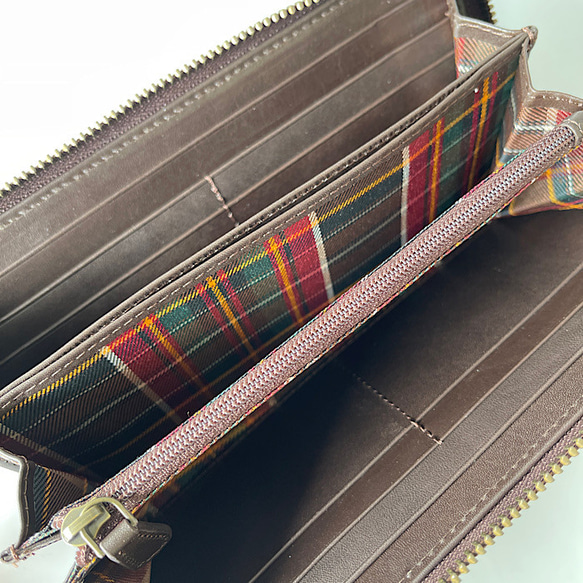 英国デザインValise L Purse チョコブラウン 3枚目の画像
