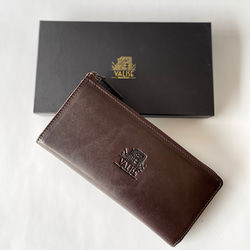 英国デザインValise L Purse チョコブラウン 6枚目の画像