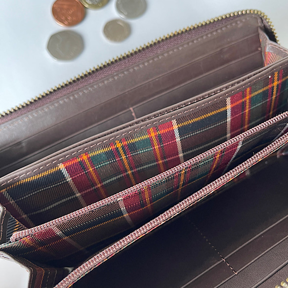 英国デザインValise L Purse チョコブラウン 5枚目の画像