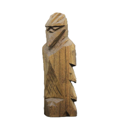 硯 木製の彫刻・オブジェ 約20cm 迦楼羅(かるら)（15cm kr6620） 仏像 円空仏 摸刻 木彫 彫刻 円空工房
