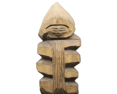 円空仏　仏像　木彫り Amazon.co.jp: 木彫 円空仏 高さ67cm / (仏教美術 置物 一刀彫