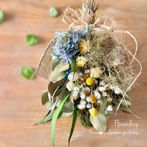 専用＊スモークツリー&アジサイ  ドライフラワースワッグ 専用＊感謝sale＊スモークツリー&アジサイ ドライフラワースワッグ