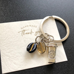 革レザー タッセルキーホルダーリング ヌメブラック キーリング