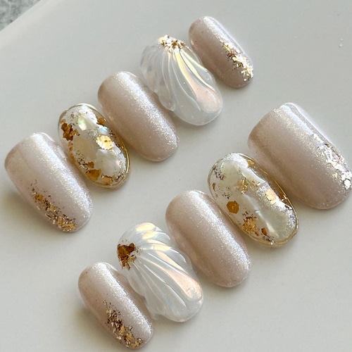 No.326 ネイルチップ マーメイド 貝殻 人魚 海 夏 プリンセス