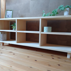 天然木 赤松集成材 棚板可動式 シェルフ 飾り棚 絵本棚 本棚 棚