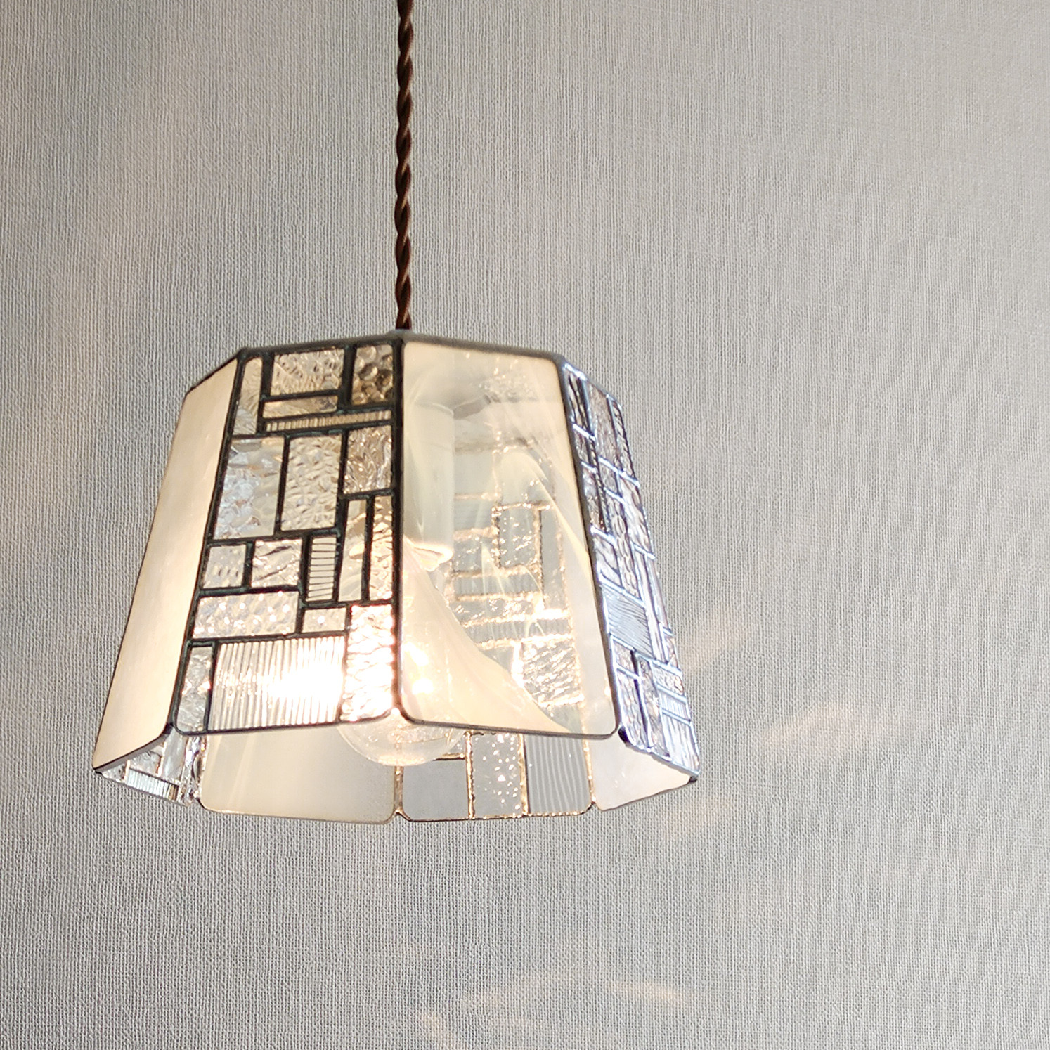 E26大きい電球用＊透明のパッチワーク