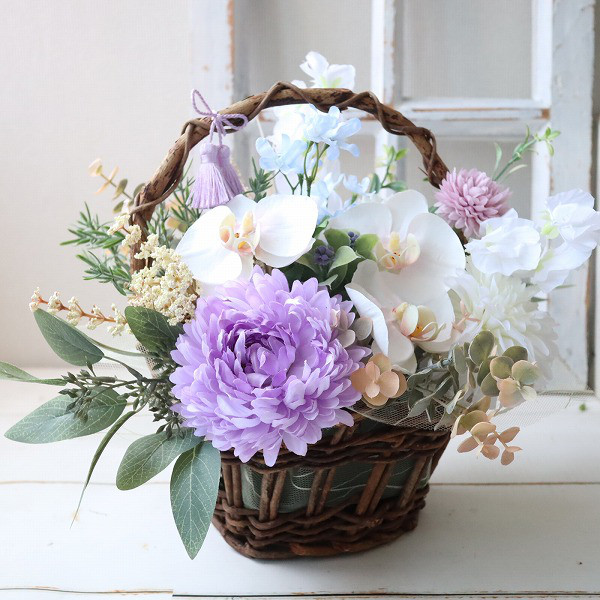 お供え　アレンジメント　アーティフィシャルフラワー　直送　枯れないお花　ご仏前　仏花　180