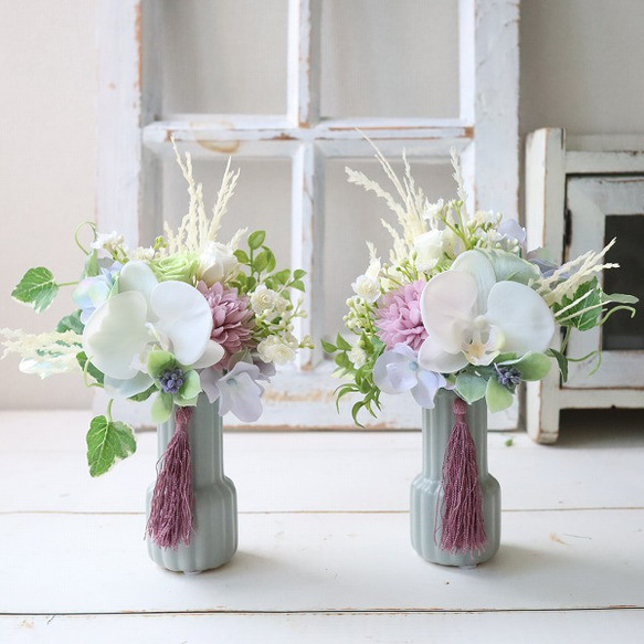 心安らぐ供花アレンジメント 直送 枯れないお花 ご仏前 仏花 181