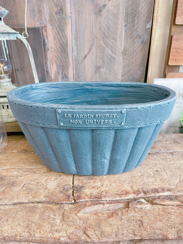 30%OFF！ブルー系♡【寄せ植えにオシャレな陶器鉢】ガーデン雑貨