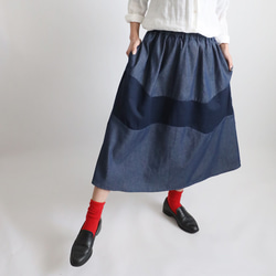 希少・美品♪サラマリカ◆トライアングルパッチワークスカート　コットン 希少・美品♪サラマリカ◇トライアングルパッチワークスカート