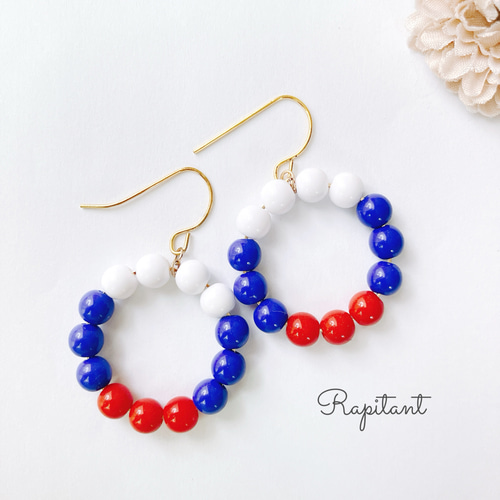 万博 ミャクミャクカラー⭐︎3色サークルピアス ピアス（フック