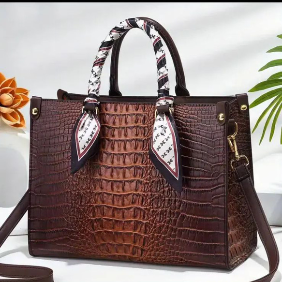 ショルダーバッグ クロコダイル風 2way 3way pc 40代 50代