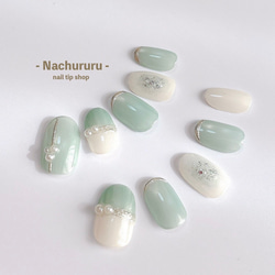 ネイルチップ・付け爪 mint ミントグリーン ネイルチップ（つけ爪） の人気通販｜Creema