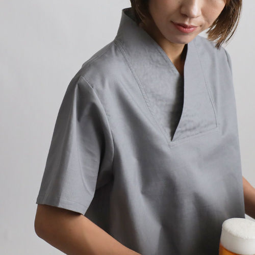 新作 夏SALE 上質ギマ擬麻コットン 和装 重ね襟 Vネック