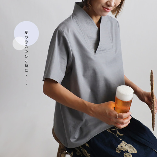 新作 夏SALE 上質ギマ擬麻コットン 和装 重ね襟 Vネック