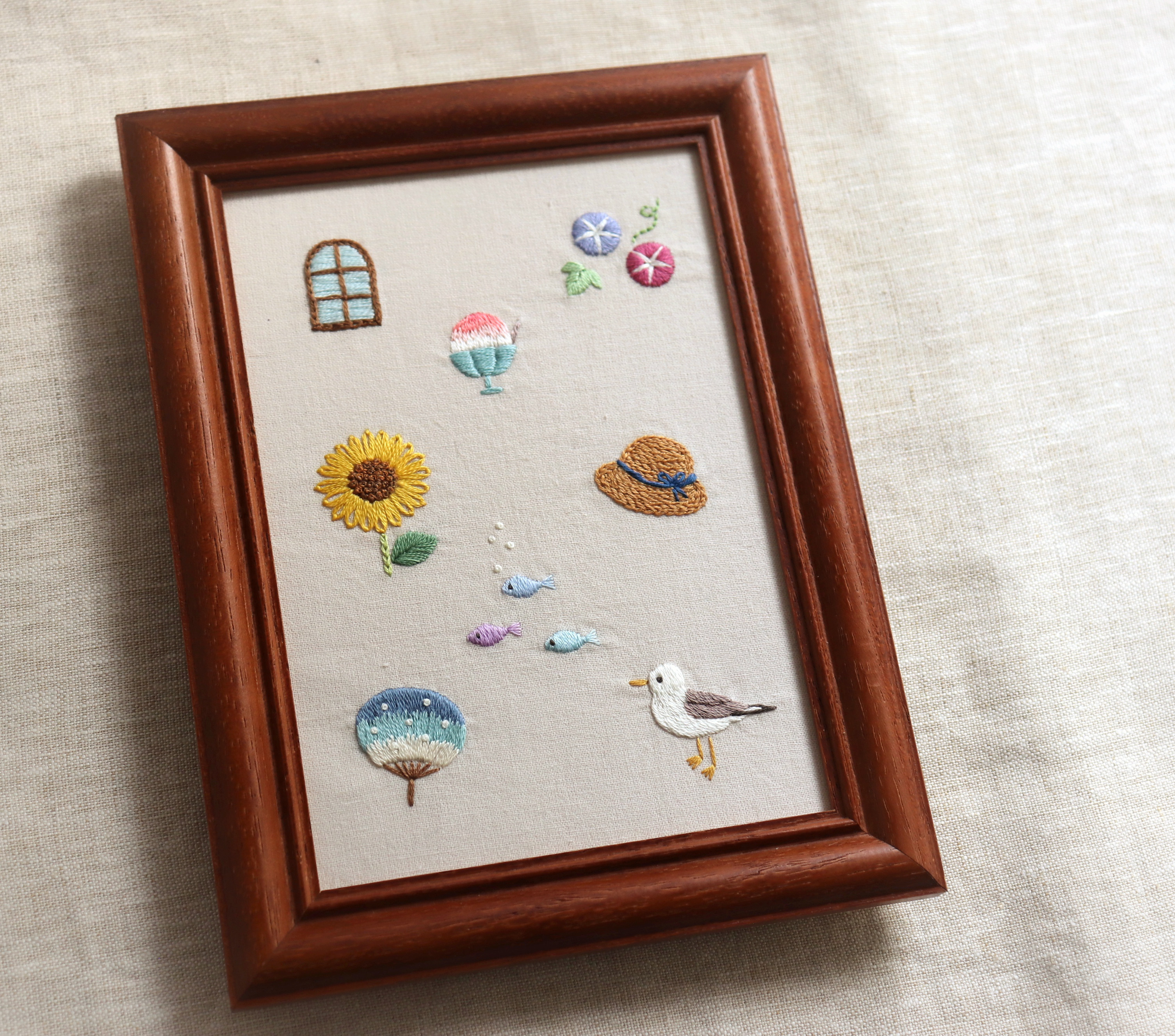 再お値下げハンドメイド刺繍の額