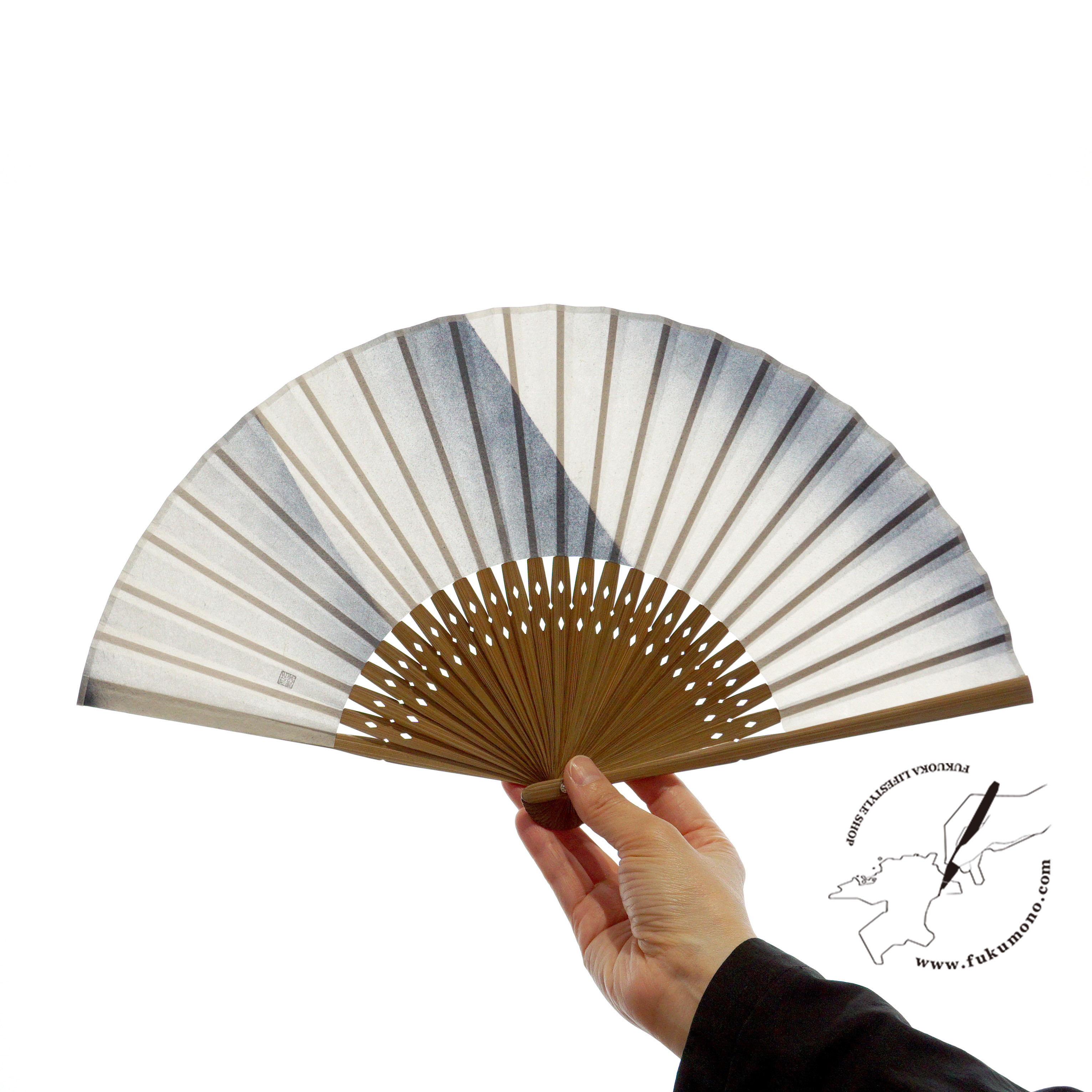 名尾和紙 扇子 / 風浪