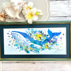 豪華なお花の御所車 押し花アート額01 その他アート 神戸六甲 優花