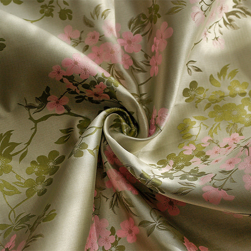 色打掛 花柄 緑とピンク 結婚式の色打掛・花嫁用