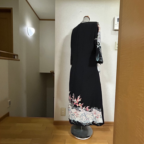 077 13号 上品 留袖ドレス 裏地付 細見え 結婚式 パーティ 大きい