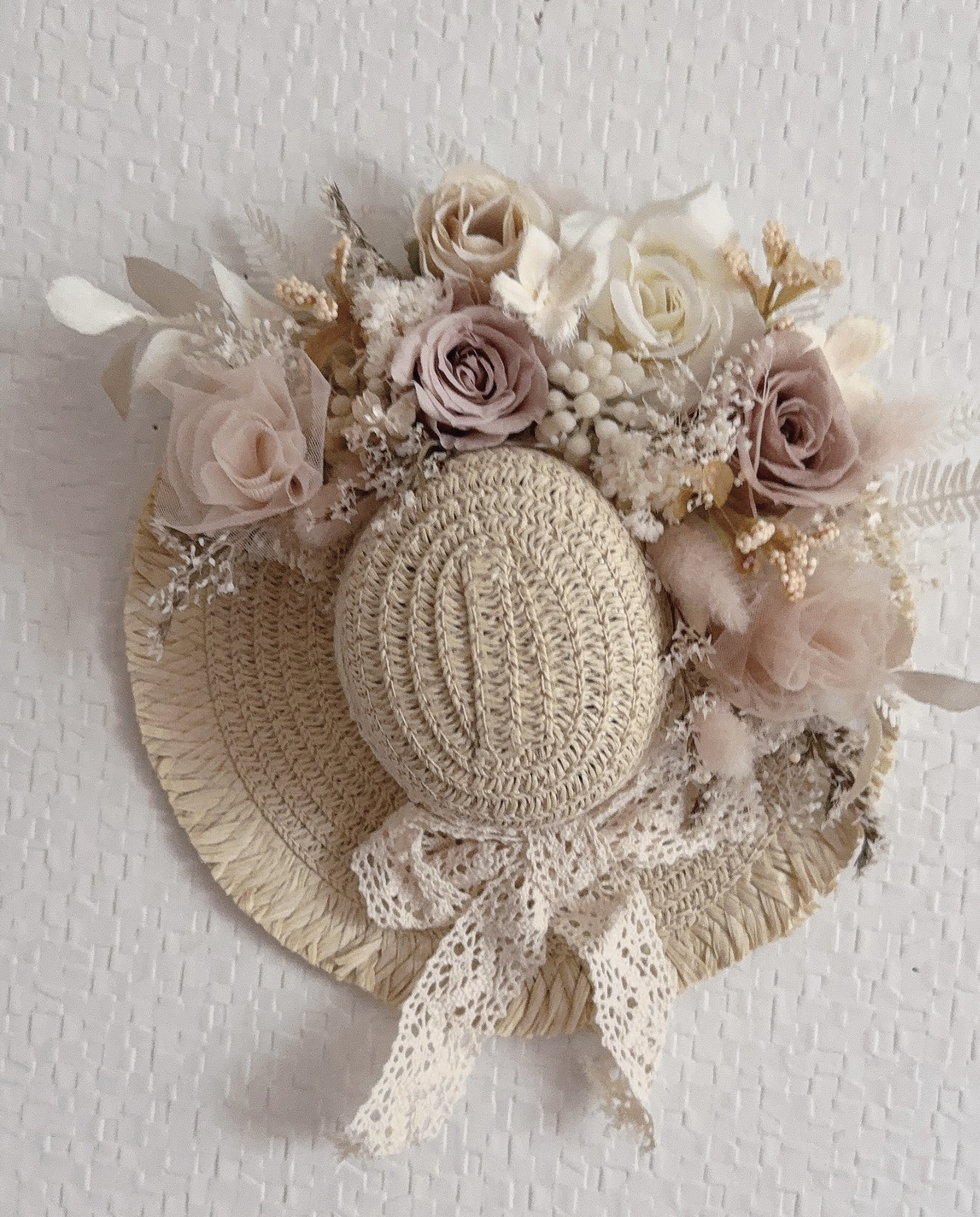 ❤️SALE❤️フェミニンflower麦藁帽子アレンジ