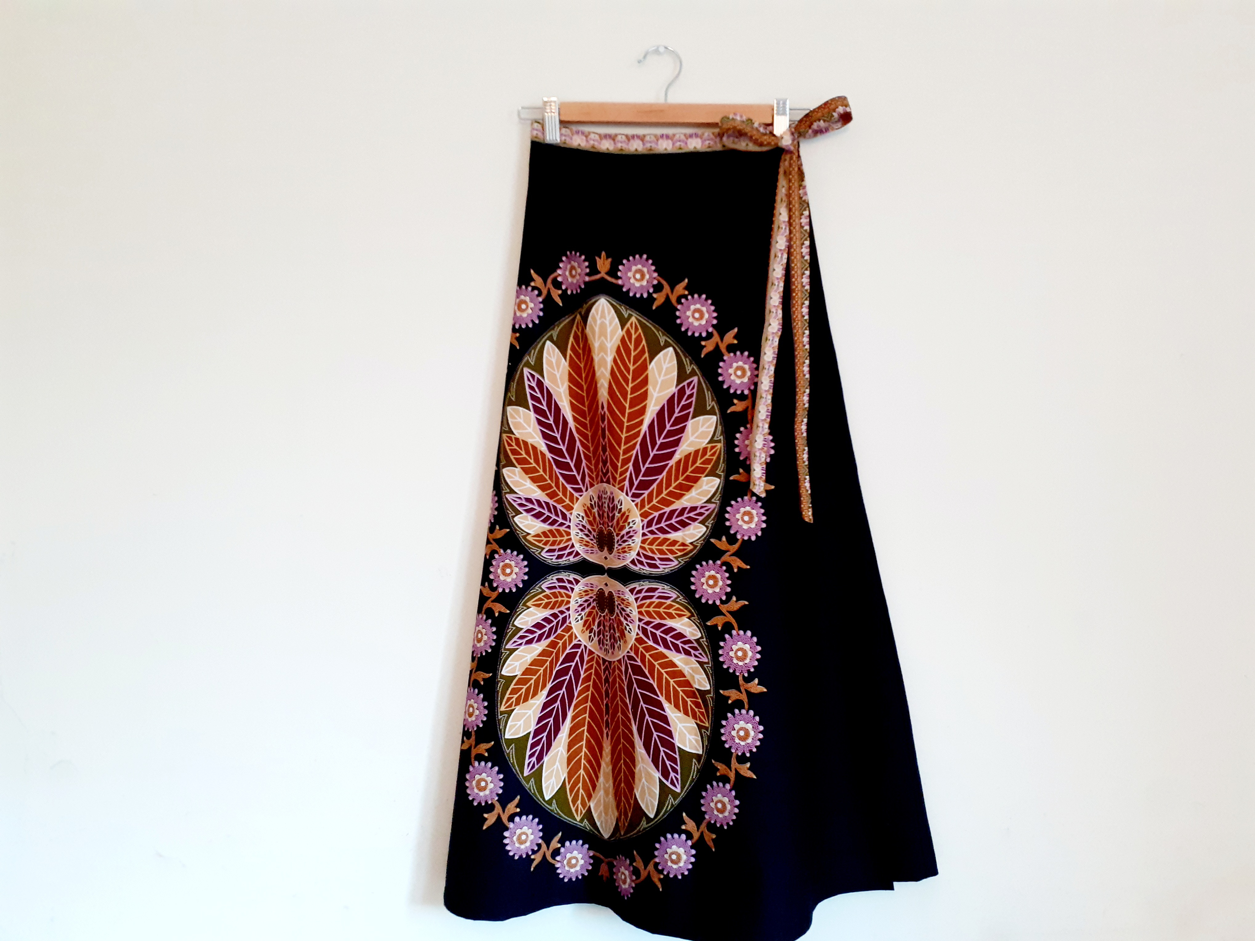 アフリカ布巻きスカート