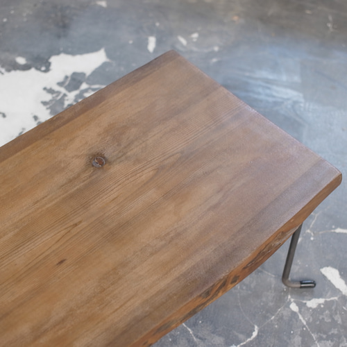 現品販売】アイアン ローテーブル 一枚板 鉄脚 一枚板 木 テーブル t58