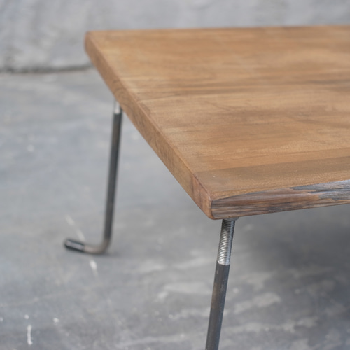 現品販売】アイアン ローテーブル 一枚板 鉄脚 一枚板 木