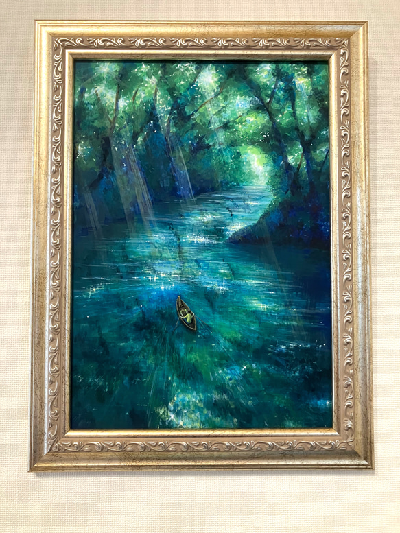 木漏れ日の川 絵画 フクシママリコ 通販 19532897｜Creema(クリーマ)