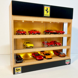 1/64展示14台可・Bauhaus風・ディスプレーBOX・LED照明10灯