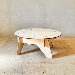 ハンドメイド　サイドローテーブル　(ナチュラル) ローテーブル ロータイプ ナチュラル ブラウン 幅50cm 高さ45cm ツイン