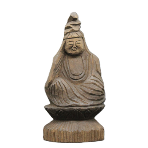 如意輪観音坐像（15cm nrk6321）仏像 円空仏 摸刻 木彫 彫刻 円空工房