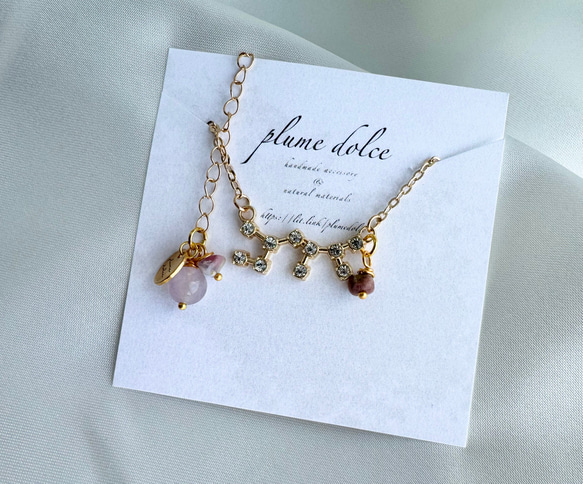 kyun様 予約オーダー品★双子座モチーフのネックレス 2枚目の画像