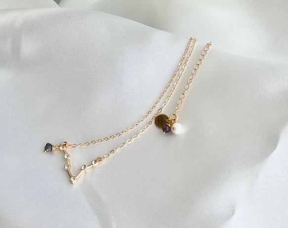 kyun様 予約オーダー品★双子座モチーフのネックレス 15枚目の画像