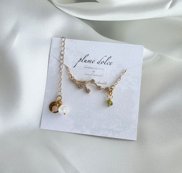 kyun様 予約オーダー品★双子座モチーフのネックレス 6枚目の画像