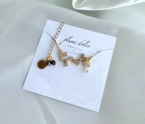 kyun様 予約オーダー品★双子座モチーフのネックレス 5枚目の画像