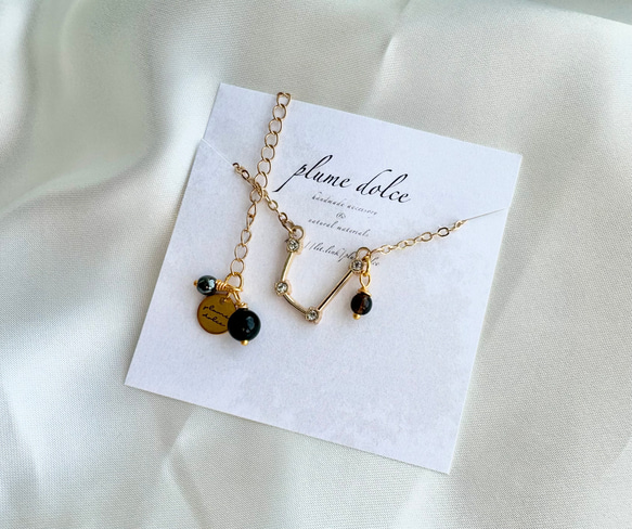 kyun様 予約オーダー品★双子座モチーフのネックレス 11枚目の画像