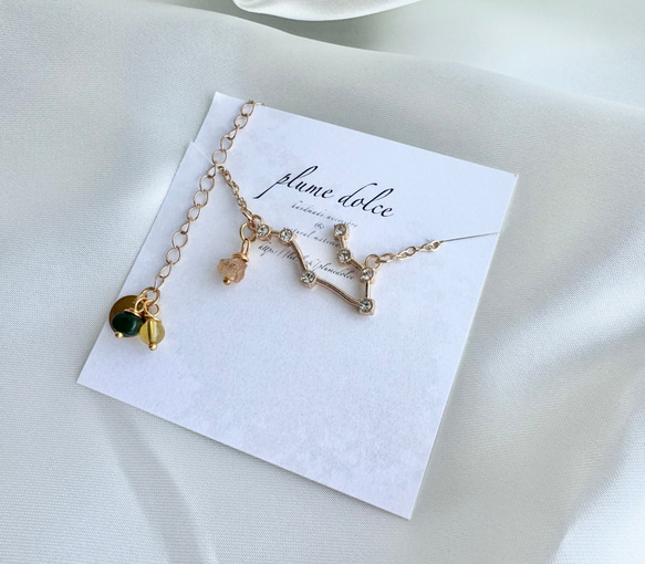 kyun様 予約オーダー品★双子座モチーフのネックレス 3枚目の画像