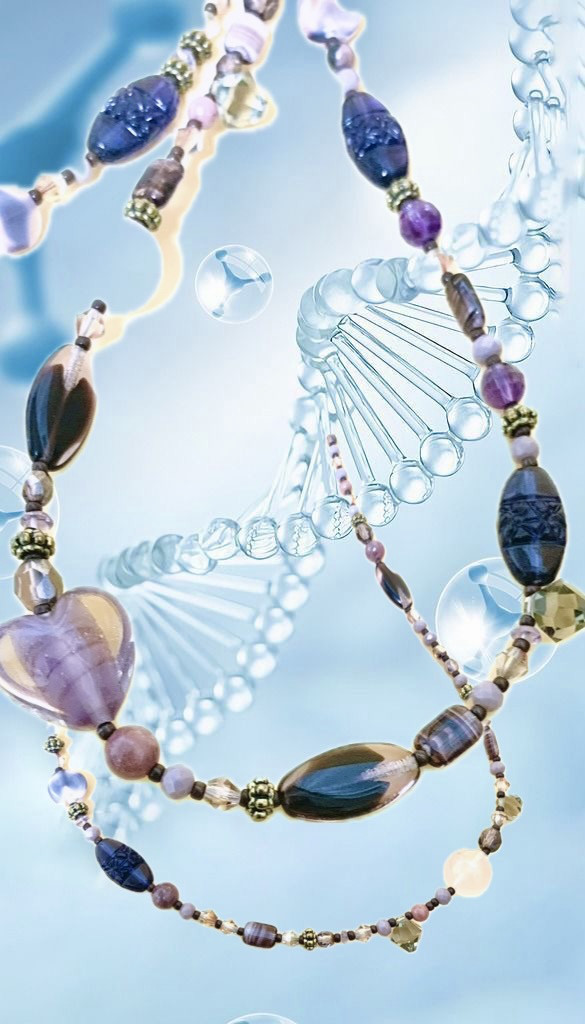 2連ビーズネックレス