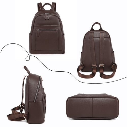 リュックサック 大容量 14インチノートパソコン 通勤 通学 防水 本革