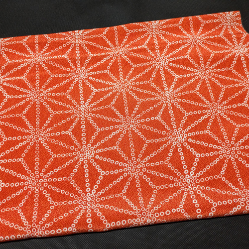 浮世絵復刻 襦袢【麻の葉絞り風ちりめん】 正絹/ポリエステル ポリ着物