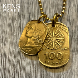 USAビンテージ銀貨 ドッグタグネックレス ネックレス・ペンダント KENS