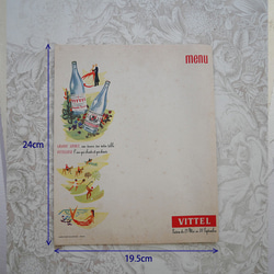 アンティーク　フランスの古いカード　vittel 3枚目の画像